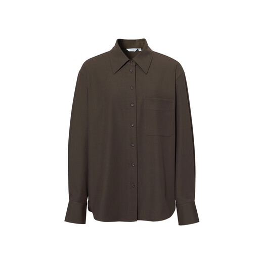 Eveli (eifini) Jiang Xin endorses Eveli TR classic shirt, versatile slim shirt, warm 25 winter new top for women, dark maroon M 105-115Jin Jin is equal to 0.5 kg