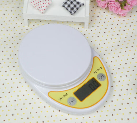 Weiheng Precision Electronic Platform Scale 5kg Home Kitchen Baking Scale Food Weighing Medicinal Material Weighing Small Gram Scale White 5kg-1g