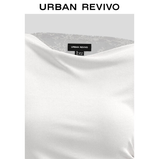 UR2025 AUTOMNE NOUVELLE FEMMES CITY VAGNAGNES CALLES TRENDE IRRÉGULAIRE T-shirt à une épaule UWJ450157 White M