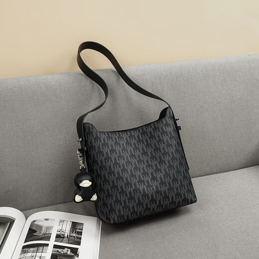 Marie Claire bag women's luxury bag 2025 new women's bucket bag armpit bag anniversary gift for wife black brand gift box