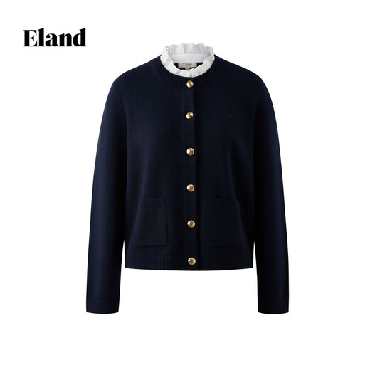 ELAND sheep wool sweater women's cardigan single-breasted jacket 2025 winter new style Gray (15) Gray S /160