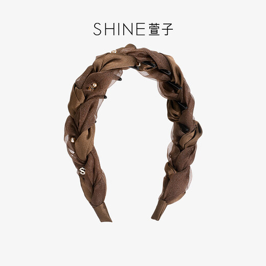 Xuanzi (SHINE) Same style in the mall Kayu Mengying series elegant gauze tooth comb hairpin women's high skull artifact headband hairband brown 1 piece