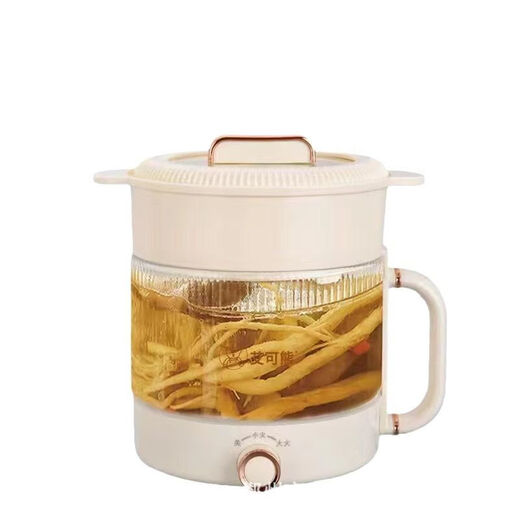 Household glass electric cooker student dormitory multi-function all-in-one electric stew pot bird's nest stew pot health pot multi-function glass electric cooker (18 units/box) 1.5L