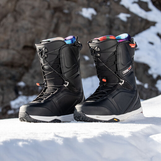 NITRO Snowshoes TEAM Snowboard Shoes 2526 Men's All-Purpose Warm Ski and Slide Snowboard Boots TEAM TLS Black - Tie-Dye Liner 41 (Inner Length 270mm)