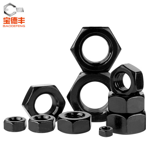 Baodefeng screw and nut collection 304 stainless steel nut 316 fine tooth reverse tooth hexagonal nut British M2M3 M30 (1 piece) 201 material