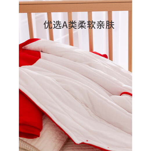 Fat Donglai baby New Year's greeting clothes baby autumn and winter quilted jumpsuit Chinese style same style big red gold ingot 66cm