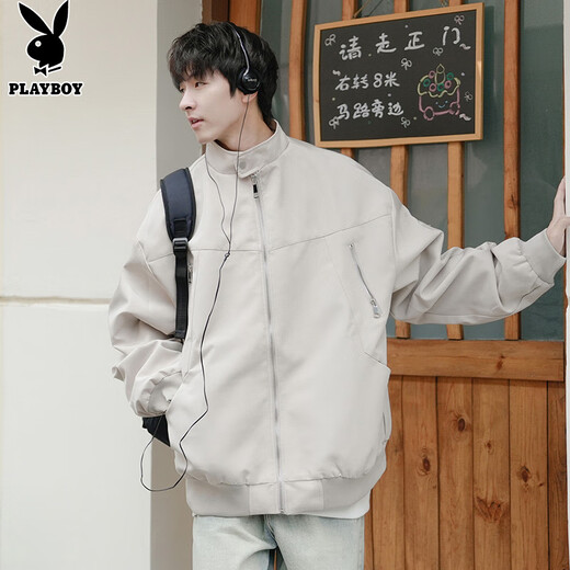Playboy (PLAYBOY) jacket men's flight jacket men's autumn and winter high-end casual handsome workwear charge trendy clothes