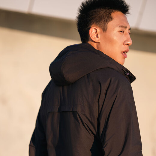 Qinggong (QINKUNG) new product Heat Monster Hooded Cotton Jacket Thick 2.0 Autumn and Winter Sports Running Warm Men's and Women's Jacket Men's Black L