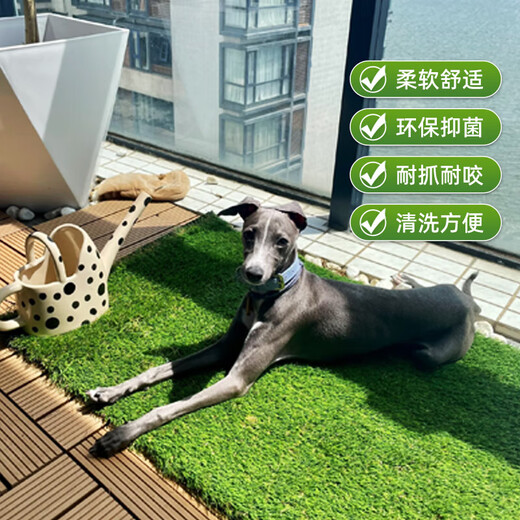 Simulated lawn pet toilet mat, fake turf balcony, artificial turf for dogs and cats to urinate and defecate, artificial carpet mat, 2cm spring grass encryption upgrade, wear-resistant model 1 square meter, high-efficiency peeing grass