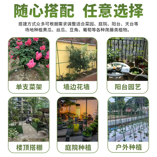 
Plant climbing stand cucumber beans tomato stand plant support pole gardening flower stand grape garden outdoor diameter 8mm length 150cm [10 pieces]