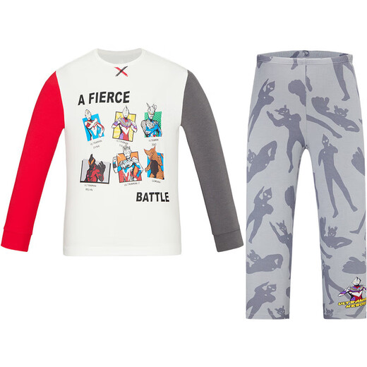 
AIMER KIDS Modal boys and girls children's pajamas and home clothes can be worn on the outside with a thin autumn Ultraman IP joint milk leather jacket Ultraman 100