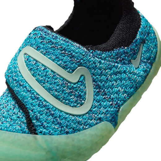 Nike infant and child easy to put on and take off sneakers with Velcro for winter for boys and girls fly knitting NIKE SWOOSH 1 FB3244 405 Baltic blue/black/dark navy 22