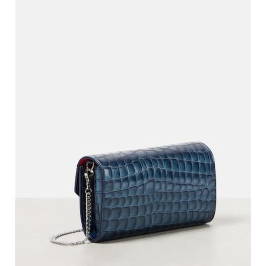 Luboting light luxury women's LOUBI54 leather handbag blue one size