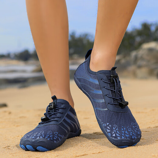 户外溯溪鞋夏季室内健身防滑软底游泳鞋轻便透气室内运动鞋速干鞋 A826米色 40