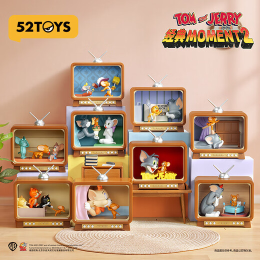 52TOYS TOM and JERRY classic MOMENT 2 series blind box figures trendy toy ornaments single blind box (randomly sent, no designation accepted)