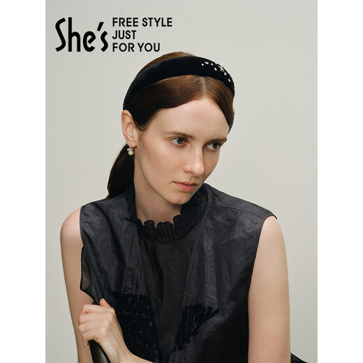 She s Akiko Barbie Overture Original Elegant Velvet Headband Pressed Hair Headband High Skull Top Hair Accessory Headband Birthday Gift Ink Velvet G0