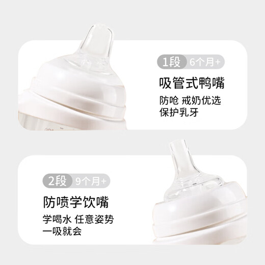 Ipoosi milk bottle straw accessories are suitable for pigeon milk bottles wide diameter nipple change nozzle duckbill straw cup learning drinking accessories