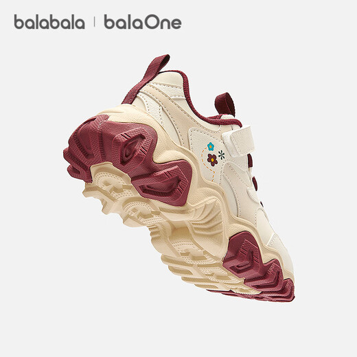 Balabala children's shoes children's sports shoes girls thick-soled shoes spring and autumn 2026 new trendy boys' jogging shoes red new year trend