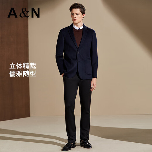 安东尼奥【20%山羊绒80%绵羊毛】商务毛呢西装外套男秋冬保暖气质单西服