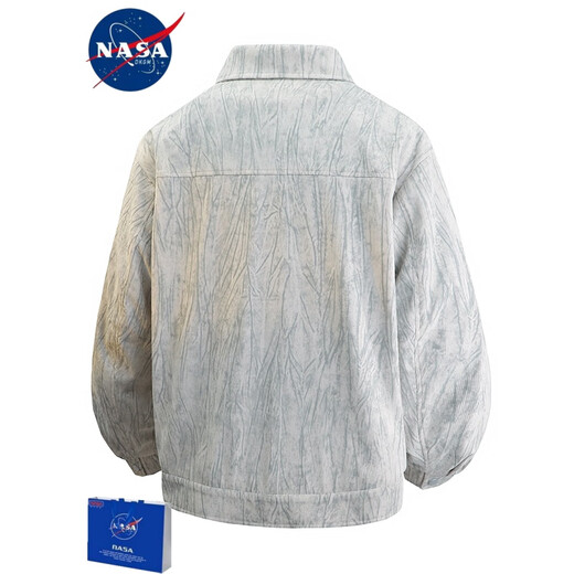 NASADKGM Jacket Men's Plush Gown Workwear Shirt Jacket Men's Loose Casual Versatile Couple Tops Plus Size Men's Beige Regular L