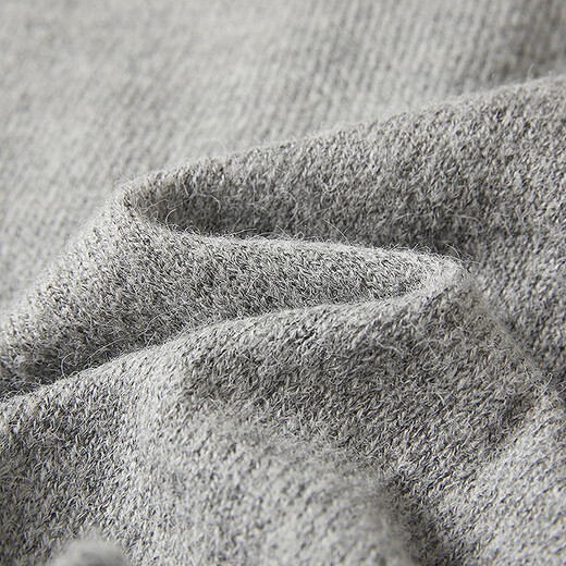 Dialogue (DUIBAI) fake two-piece contrasting color splicing cardigan sweater for women 2025 winter new sheep wool elegant round neck knitted jacket floral gray S