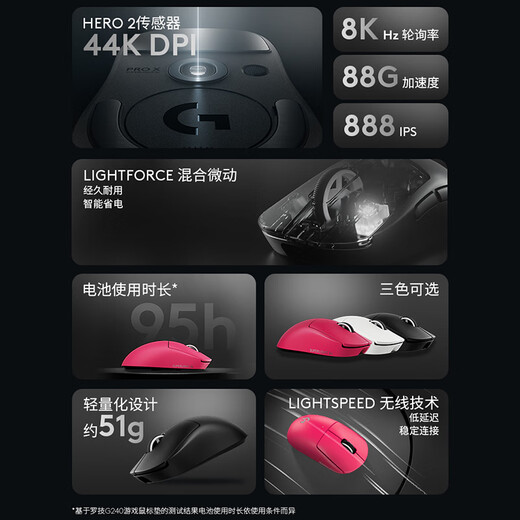 Logitech (G) GPW 4ème génération chiot souris de jeu sans fil e-sports shit king 4ème génération ergonomique double mode mécanique légère souris chinois cadeau de la Saint-Valentin pour petit ami WF13B GPW 4ème génération chiot Jiying noir