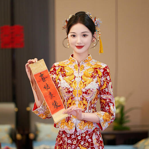 Grosfairy Dragon et Phoenix Gown Bride Xiuhe vêtements 2025 Nouvelle robe de mariée chinoise Robe de mariée mince robe toast robe de mariée