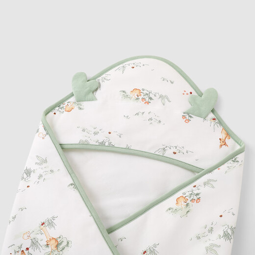 YEEHOO baby blanket autumn and winter thick quilted blanket single newborn baby delivery room swaddling towel Chunxun Shanye*90*90cm