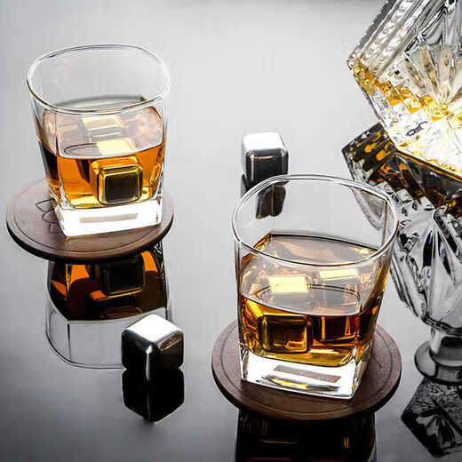 Whiskey glass set, foreign wine glass, liquor glass, household beer glass, water cup, tea cup, liquor glass, wine set, 6 pieces, 160ml