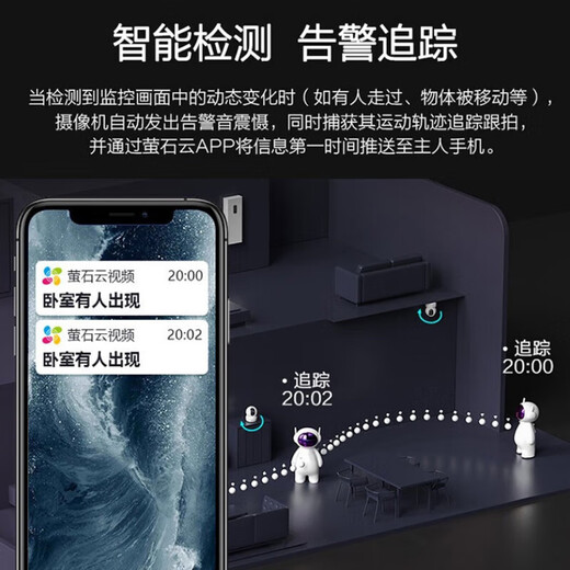 EZVIZ H6C 4MP Pro-Kamera, kabelloser WiFi-Heimmonitor, Mobiltelefon-Fernbedienung, Sprachanruf für den Innenbereich, PTZ-Babyphone für zu Hause, Silber, Haarpflege, Vollfarb-Nachtsicht