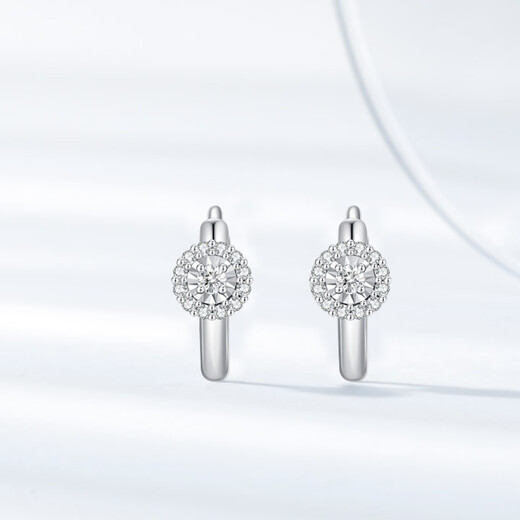 Chao Acer Platinum Platinum Diamond Earrings for Women PT950 Earrings Sparkling Fashion Gift for Girlfriend Single Single Style