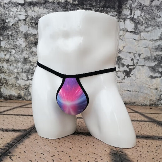 Xue Che sexy thong, sexy men's underwear with cup, large sponge swimming trunks, padded crotch protection, naked sleeping artifact, 04 models - sexy underwear 1 piece, one size fits all, recommended weight 130-170Jin Jin is equal to 0.5 kg