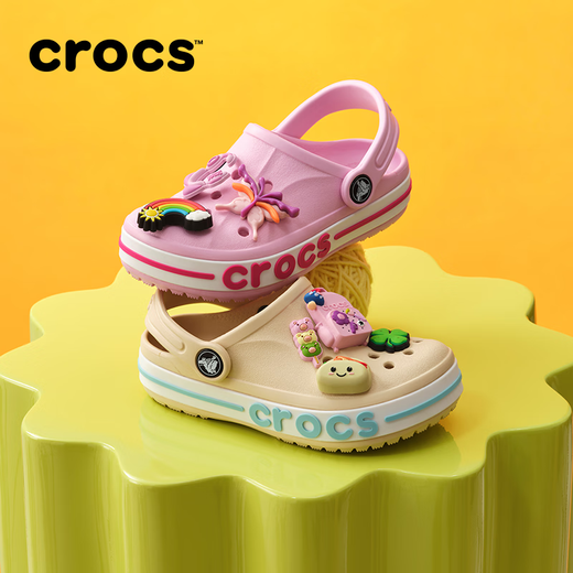CROCS Crocs Baya Crocban Children's Crocs Beach Shoes Boys and Girls Baotou Slippers/207018/207019 Ballet Pink/Candy Pink-6TG 34 (205mm)