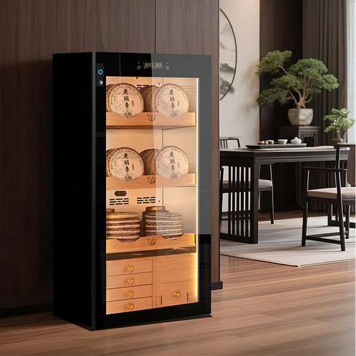 JK-268C Pu'er tea special cabinet constant temperature and humidity control multi-functional red and white wine black tea fermented tea refrigeration and preservation cabinet flat basket 1+2 vertical basket