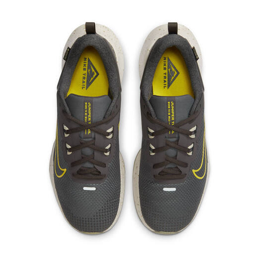 Nike men's outdoor professional running shoes spring NIKE JUNIPER TRAIL 2 GORE-TEX HM9734 200 medium gray/yellow/desert khaki/phantom gray 40.5