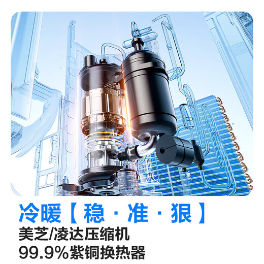 Kelon Air Conditioner Large 1 HP Produced by Hisense, Static and Power-Saving, Meow-style Life New Level Frequency Converter, Heating and Cooling, Light Sound, Bedroom Home Hang-up KFR-26GW/QS1-X1