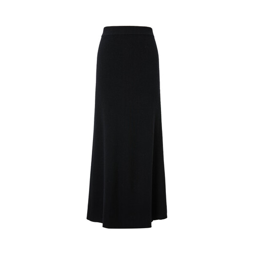 Ainos Estee Shopping Mall Same Style 2025 Winter New Commuting All-Sheep Wool Mid-Length High Waist Skirt 40933594 Black M