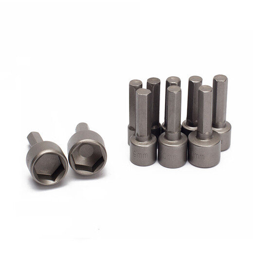 Kraftwell 10-piece magnetic sleeve high hardness household electric sleeve set hexagonal handle wind batch sleeve WT2761