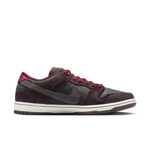 
Nike (NIKE) SBDunkLowPro men's and women's skateboard shoes FZ1289 official authentic 200 reddish-brown_dark beetroot color_team red_fail white 45