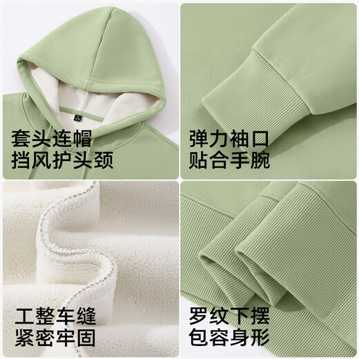 JEANSWEST LIFE Jeanswest national fashion sweatshirt men's 2025 winter men's velvet thickened jacket men's outdoor thick warm tops