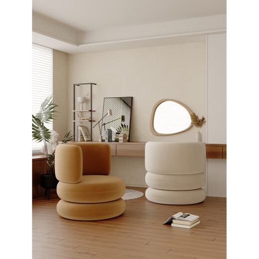 Jie Yun Mao round stool Internet celebrity creative makeup stool bedroom dressing stool modern simple small apartment home dressing table stool new double round dressing stool-default velvet green