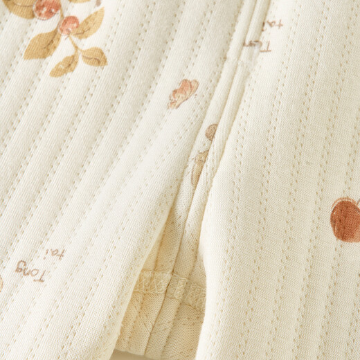 TONGTAI baby set autumn and winter pure cotton warm children's underwear high waist long johns pajamas home clothes brown 100cm