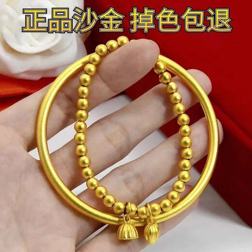 YKINCASL Old Phoenix 999 pure gold never fades ancient method heritage bracelet Two Worlds Happy Ring Wedding Gift Heritage Bracelet + Two Worlds Love Bracelet 58 mm 95-110 Jin Jin equals 0.5 kg