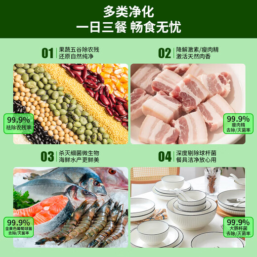 84 Fruit and Vegetable Cleaning Machine Food Purifier Fruit and Vegetable Purification Cleaning Active Oxygen Vegetable Removal of Pesticide Residues Fruit Cleaning Artifact Vegetable Washing Machine Disinfection Purifier Antibacterial, Deodorizing and Deodorizing 2500mAh 365 Days Only Replacement No Repair