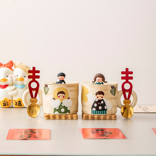 Creation Pig Wedding Gifts Wedding Gifts for Couples, Bride, Besties, Engagement Couples, Practical Cup Souvenirs, High-end Sweet Couple Cup Gift Boxes