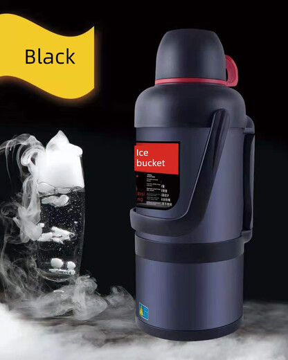Dry ice bucket explosion-proof commercial dry ice special bucket 10 liters extra large insulation box catering portable storage ice container box 6 liters new empty bucket black 168 yuan
