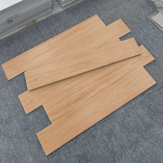 Sanqihu Japanische Blockbodenfliesen Nachahmungsholz Ceramic-Fliesen 150x Wohnzimmer und Schlafzimmer Vollkeramik Straight Side Balkon Anti-Rutsch-Boden graubraun 15913 150x900