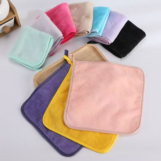 Redoxi thickened coral velvet absorbent square towel cleaning cloth colorful small square towel 26*26cm-5 pack