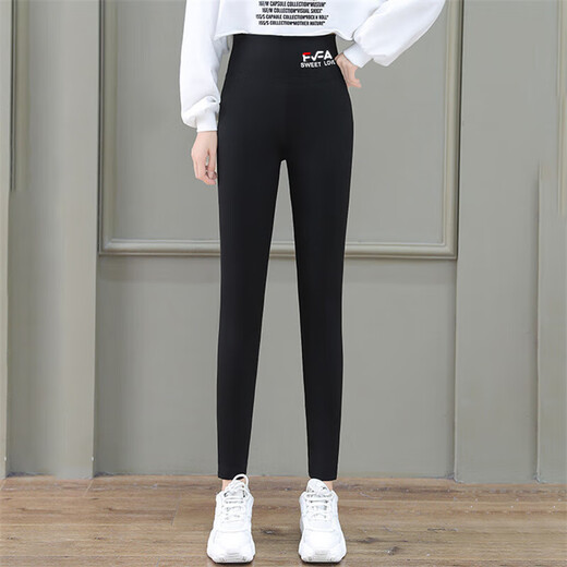 Fila Feijia flagship women's pants plus velvet shark casual pants sports pants yoga bottoms gray plus velvet 3XL