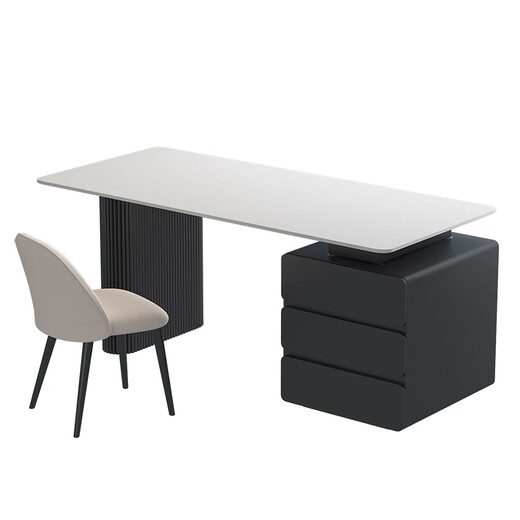 Zuoke Zuojia slate desk light luxury modern simple office desk home computer table and chair combination study large writing desk desk with cabinet 160cm